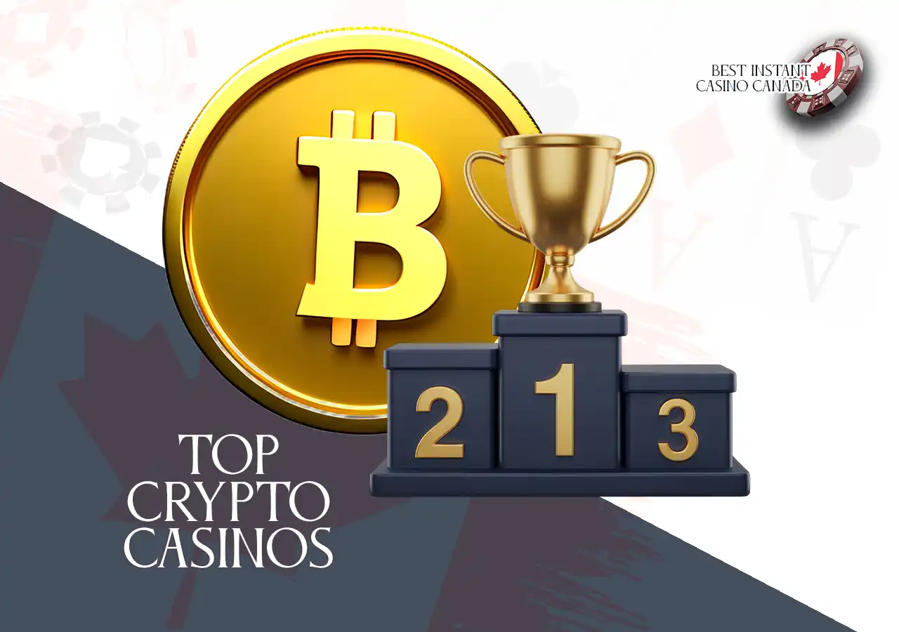 Rating and cryptocurrency icons on a neutral background